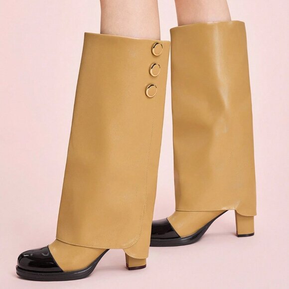 Stylish Women's High Heel Platform knee high Boots - Picture 5 of 10